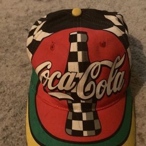This is a collaboration of nascar and Coca Cola. This hat was made in 1998